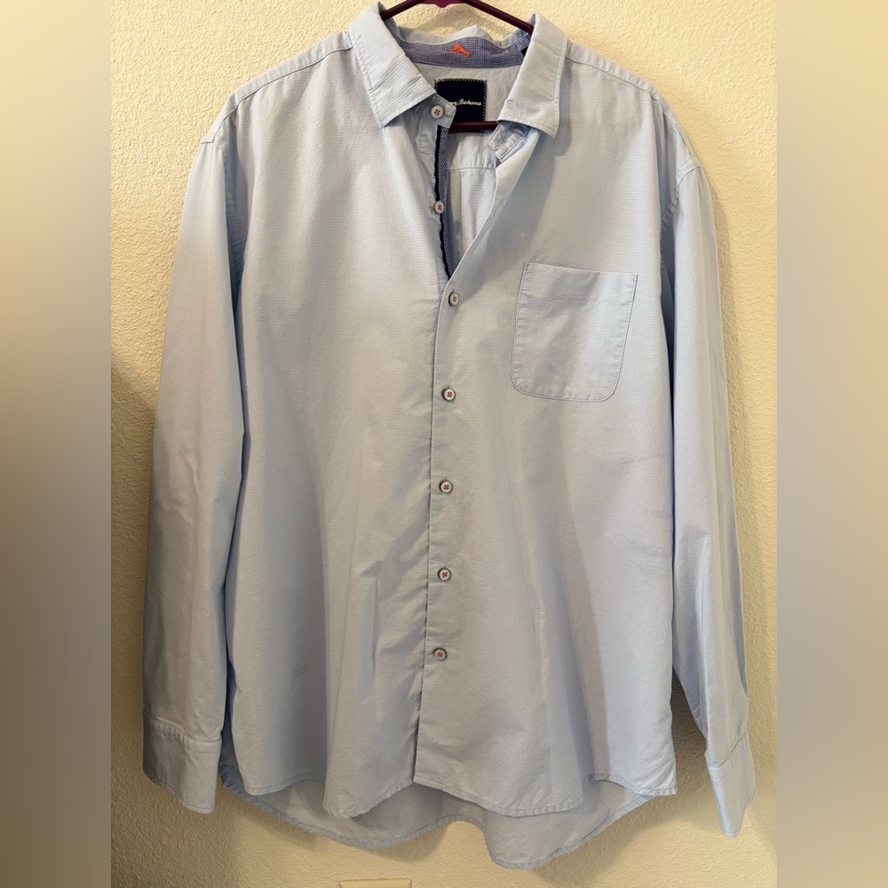 Tommy bahamas Men's Light Blue Shirt Xl
